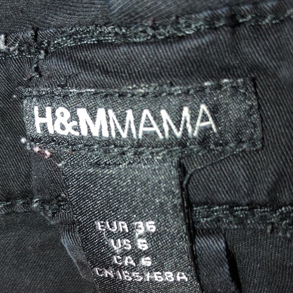 H&m Mama Maternity Black Cargo Pants Size 6 - Picture 7 of 8
